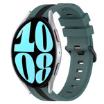 20mm 縦二色シリコン時計バンド、Samsung Galaxy Watch 6 40mm用、Samsung Galaxy Watch 6 Classic 43mm用