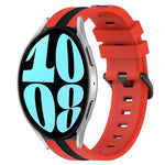 20mm 縦二色シリコン時計バンド、Samsung Galaxy Watch 6 40mm用、Samsung Galaxy Watch 6 Classic 43mm用