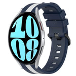 20mm 縦二色シリコン時計バンド、Samsung Galaxy Watch 6 40mm用、Samsung Galaxy Watch 6 Classic 43mm用