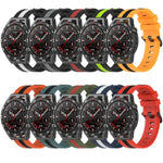 20mm 縦二色シリコン時計バンド、Samsung Galaxy Watch 6 40mm用、Samsung Galaxy Watch 6 Classic 43mm用