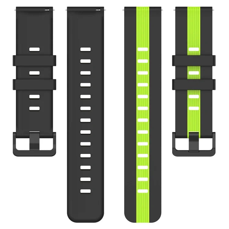 20mm 縦二色シリコン時計バンド、Samsung Galaxy Watch 6 40mm用、Samsung Galaxy Watch 6 Classic 43mm用