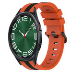 20mm 縦二色シリコン時計バンド、Samsung Galaxy Watch 6 40mm用、Samsung Galaxy Watch 6 Classic 43mm用