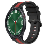 20mm 縦二色シリコン時計バンド、Samsung Galaxy Watch 6 40mm用、Samsung Galaxy Watch 6 Classic 43mm用