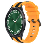 20mm 縦二色シリコン時計バンド、Samsung Galaxy Watch 6 40mm用、Samsung Galaxy Watch 6 Classic 43mm用