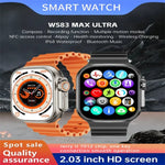 WS83 MAX ULTRA 2.03インチカラースクリーンスマートウォッチ、心拍数モニタリング／血圧モニタリング対応