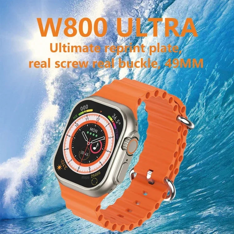 W800 Ultra 2.02インチカラースクリーンスマートウォッチ、心拍数モニタリング／血圧モニタリング対応
