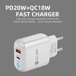 PD04 Type-C + USB 携帯電話充電器 Type-C to Type-C ケーブル付き、EUプラグ、EUプラグ + Type-C to Type-C ケーブル