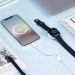 Apple Watchシリーズ＆iPhone用 2in1 USBマグネット充電ケーブル 1.2m DS-XB015