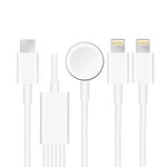 Apple Watch シリーズ & iPhone 用 3-in-1 Type-C 磁気充電ケーブル 4ft/1.2m, DS-XB019