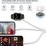 Apple Watch シリーズ & iPhone 用 3-in-1 Type-C 磁気充電ケーブル 4ft/1.2m, DS-XB019