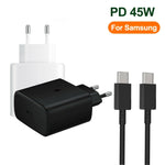 M135 45W USB-C / Type-Cポート急速充電器 5A Type-C to Type-Cケーブル付き、EUプラグ、EUプラグ＋Type-Cケーブル