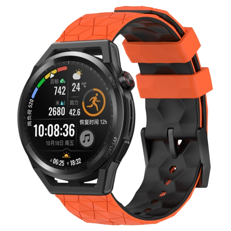 22mm Football Pattern Two-Color Silicone Watch Band, For Huawei Watch GT Runner, For Huawei Watch 3 Pro New, For Huawei Watch 3, For Huawei Watch 3 Pro
