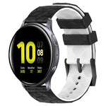 20mm フットボール柄ツートンカラーシリコン時計バンド、Samsung Galaxy Watch Active 2 44mm 用、Samsung Galaxy Watch 42mm 用