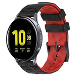 20mm フットボール柄ツートンカラーシリコン時計バンド、Samsung Galaxy Watch Active 2 44mm 用、Samsung Galaxy Watch 42mm 用