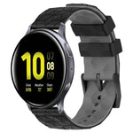 20mm フットボール柄ツートンカラーシリコン時計バンド、Samsung Galaxy Watch Active 2 44mm 用、Samsung Galaxy Watch 42mm 用