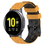 20mm フットボール柄ツートンカラーシリコン時計バンド、Samsung Galaxy Watch Active 2 44mm 用、Samsung Galaxy Watch 42mm 用