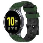 20mm フットボール柄ツートンカラーシリコン時計バンド、Samsung Galaxy Watch Active 2 44mm 用、Samsung Galaxy Watch 42mm 用