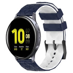20mm フットボール柄ツートンカラーシリコン時計バンド、Samsung Galaxy Watch Active 2 44mm 用、Samsung Galaxy Watch 42mm 用