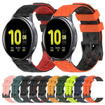 20mm フットボール柄ツートンカラーシリコン時計バンド、Samsung Galaxy Watch Active 2 44mm 用、Samsung Galaxy Watch 42mm 用