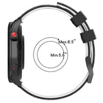 20mm フットボール柄ツートンカラーシリコン時計バンド、Samsung Galaxy Watch Active 2 44mm 用、Samsung Galaxy Watch 42mm 用
