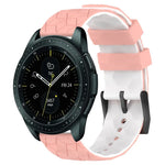 20mm フットボール柄ツートンカラーシリコン時計バンド、Samsung Galaxy Watch Active 2 44mm 用、Samsung Galaxy Watch 42mm 用