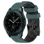 20mm フットボール柄ツートンカラーシリコン時計バンド、Samsung Galaxy Watch Active 2 44mm 用、Samsung Galaxy Watch 42mm 用