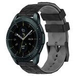 20mm フットボール柄ツートンカラーシリコン時計バンド、Samsung Galaxy Watch Active 2 44mm 用、Samsung Galaxy Watch 42mm 用