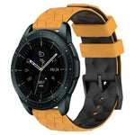 20mm フットボール柄ツートンカラーシリコン時計バンド、Samsung Galaxy Watch Active 2 44mm 用、Samsung Galaxy Watch 42mm 用
