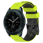 20mm フットボール柄ツートンカラーシリコン時計バンド、Samsung Galaxy Watch Active 2 44mm 用、Samsung Galaxy Watch 42mm 用