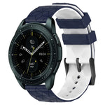 20mm フットボール柄ツートンカラーシリコン時計バンド、Samsung Galaxy Watch Active 2 44mm 用、Samsung Galaxy Watch 42mm 用