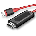 2m 8ピンからHDMIアダプターケーブル ビデオ同期スクリーンコンバーター iPad iPhone用、8ピンからHDMI