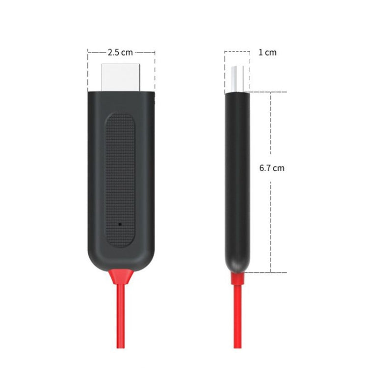 2m 8ピンからHDMIアダプターケーブル ビデオ同期スクリーンコンバーター iPad iPhone用、8ピンからHDMI