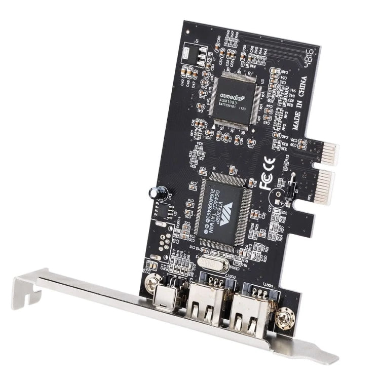 PCI-E 3ポート 1394a 1394b ファイアワイヤー拡張カード 2 x 6ピン + 1 x 4ピン デスクトップPC用 1394a+1394b