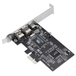 PCI-E 3ポート 1394a 1394b ファイアワイヤー拡張カード 2 x 6ピン + 1 x 4ピン デスクトップPC用 1394a+1394b