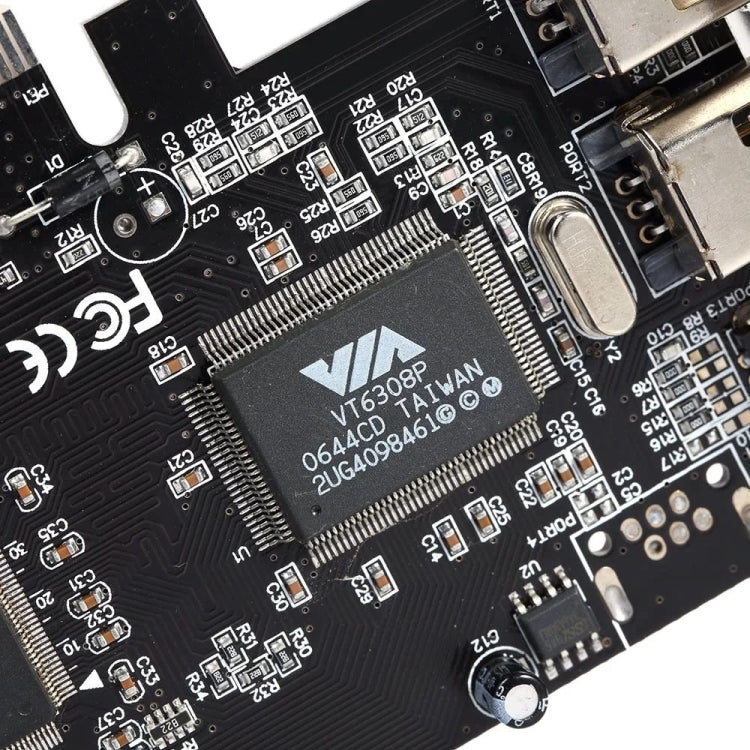 PCI-E 3ポート 1394a 1394b ファイアワイヤー拡張カード 2 x 6ピン + 1 x 4ピン デスクトップPC用 1394a+1394b