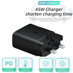 M135 45W USB-C / Type-Cポート急速充電器 5A Type-C to Type-Cケーブル付き、UKプラグ、UKプラグ＋Type-Cケーブル