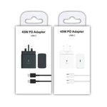 M135 45W USB-C / Type-Cポート急速充電器 5A Type-C to Type-Cケーブル付き、UKプラグ、UKプラグ＋Type-Cケーブル
