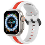 ツーカラー ループバックル シリコンウォッチバンド、Apple Watch Ultra 49mm用、Apple Watch Series 8&7 45mm用、Apple Watch Series 8&7 41mm用