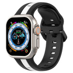 ツーカラー ループバックル シリコンウォッチバンド、Apple Watch Ultra 49mm用、Apple Watch Series 8&7 45mm用、Apple Watch Series 8&7 41mm用