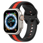 ツーカラー ループバックル シリコンウォッチバンド、Apple Watch Ultra 49mm用、Apple Watch Series 8&7 45mm用、Apple Watch Series 8&7 41mm用