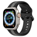 ツーカラー ループバックル シリコンウォッチバンド、Apple Watch Ultra 49mm用、Apple Watch Series 8&7 45mm用、Apple Watch Series 8&7 41mm用