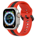 ツーカラー ループバックル シリコンウォッチバンド、Apple Watch Ultra 49mm用、Apple Watch Series 8&7 45mm用、Apple Watch Series 8&7 41mm用