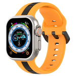ツーカラー ループバックル シリコンウォッチバンド、Apple Watch Ultra 49mm用、Apple Watch Series 8&7 45mm用、Apple Watch Series 8&7 41mm用