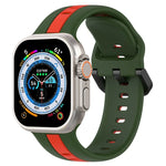 ツーカラー ループバックル シリコンウォッチバンド、Apple Watch Ultra 49mm用、Apple Watch Series 8&7 45mm用、Apple Watch Series 8&7 41mm用