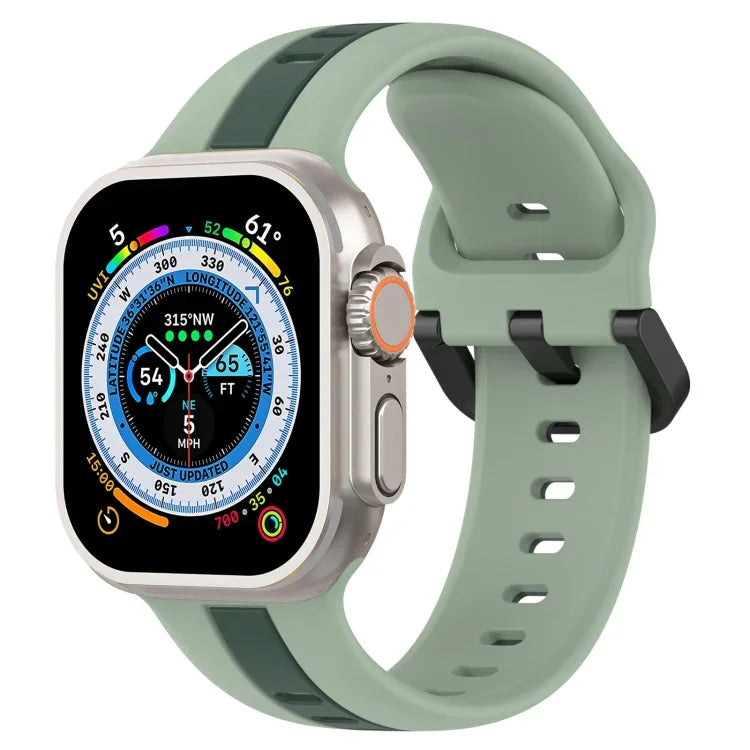 ツーカラー ループバックル シリコンウォッチバンド、Apple Watch Ultra 49mm用、Apple Watch Series 8&7 45mm用、Apple Watch Series 8&7 41mm用