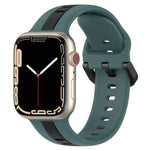 ツーカラー ループバックル シリコンウォッチバンド、Apple Watch Ultra 49mm用、Apple Watch Series 8&7 45mm用、Apple Watch Series 8&7 41mm用