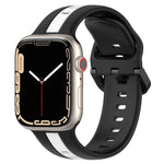 ツーカラー ループバックル シリコンウォッチバンド、Apple Watch Ultra 49mm用、Apple Watch Series 8&7 45mm用、Apple Watch Series 8&7 41mm用