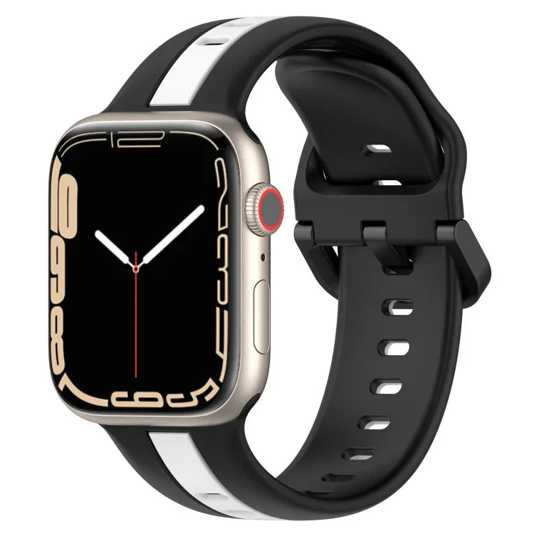 ツーカラー ループバックル シリコンウォッチバンド、Apple Watch Ultra 49mm用、Apple Watch Series 8&7 45mm用、Apple Watch Series 8&7 41mm用
