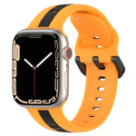 ツーカラー ループバックル シリコンウォッチバンド、Apple Watch Ultra 49mm用、Apple Watch Series 8&7 45mm用、Apple Watch Series 8&7 41mm用