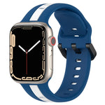 ツーカラー ループバックル シリコンウォッチバンド、Apple Watch Ultra 49mm用、Apple Watch Series 8&7 45mm用、Apple Watch Series 8&7 41mm用